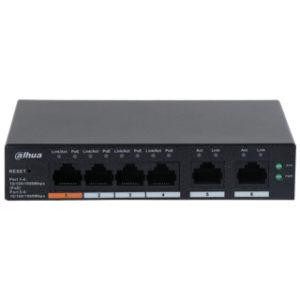 Dahua conmutador gigabit 6 puertos con 4 Puertos PoE -DH-CS4006-4GT-60-  1.0.01.20.11243-9002