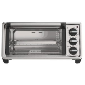Black+Decker Horno tostador de 4 rebanadas convección natural, TO4130-0SDLA