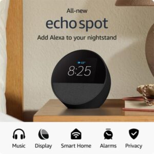 AMAZON ECHO SPOT (2024) ALEXA DESPERTADOR INTELIGENTE CARBON