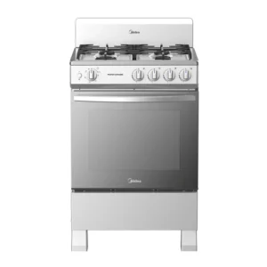 Midea cocina a gas 24 pulgadas 4 quemadores hierro fundido MGS24FS1BIABG